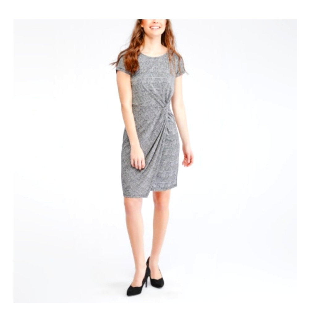 Black and white print dress